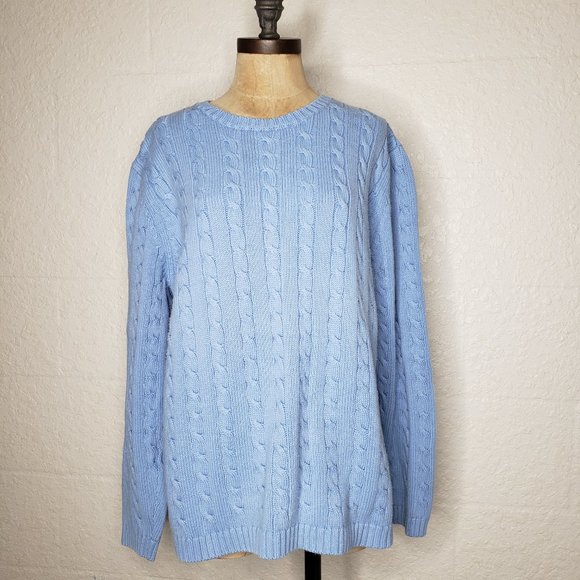Lands' End Sweaters - Vintage Lands' End Chunky Cable Knit Sweater XL